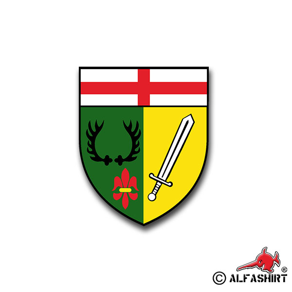 Aufkleber/Sticker PzBtl 544 Panzer Bataillon Hermeskeil BW Wappen 6x7cm A1389