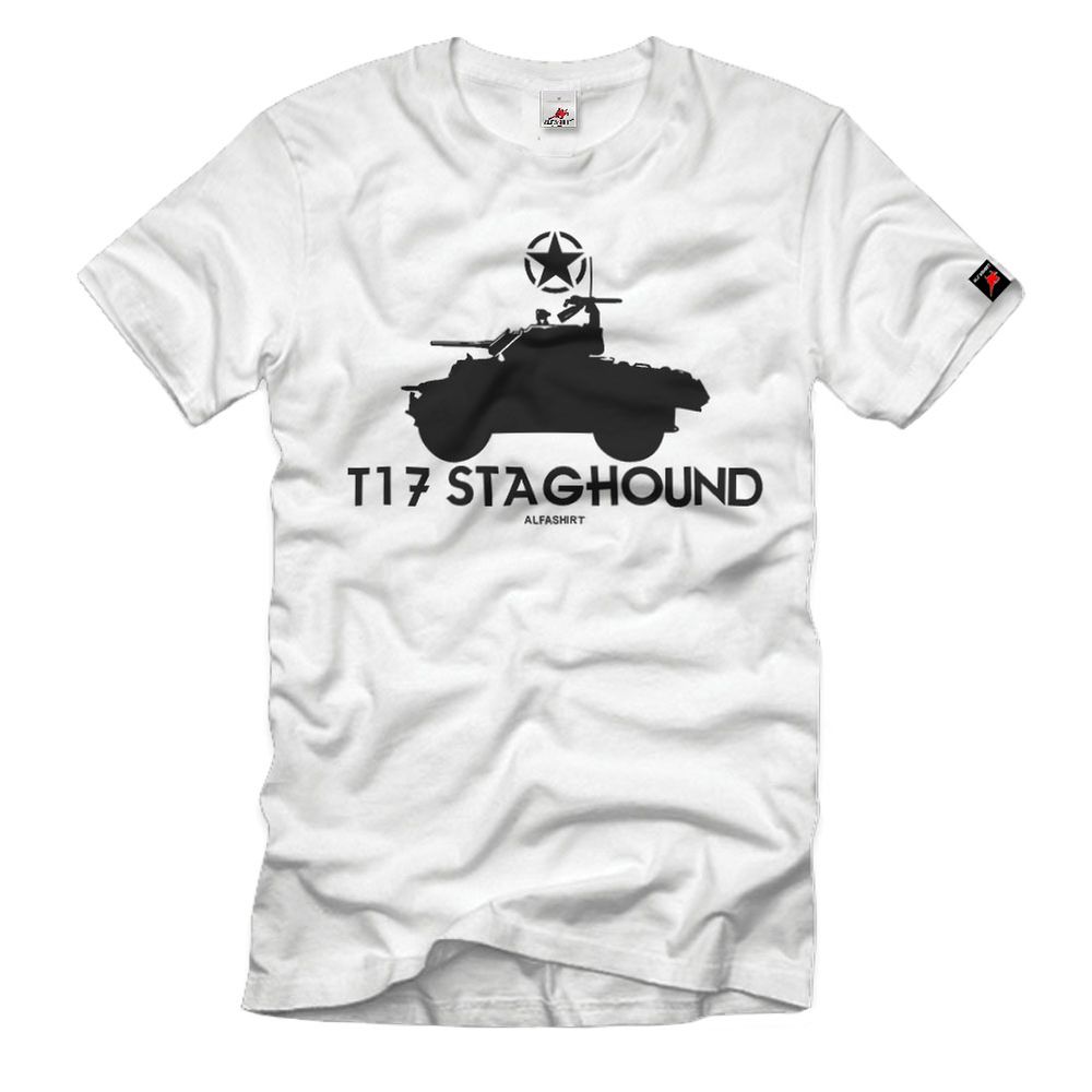 T17 Staghound US Spähpanzer WW2 Commonwealth D-Day T-Shirt#33087