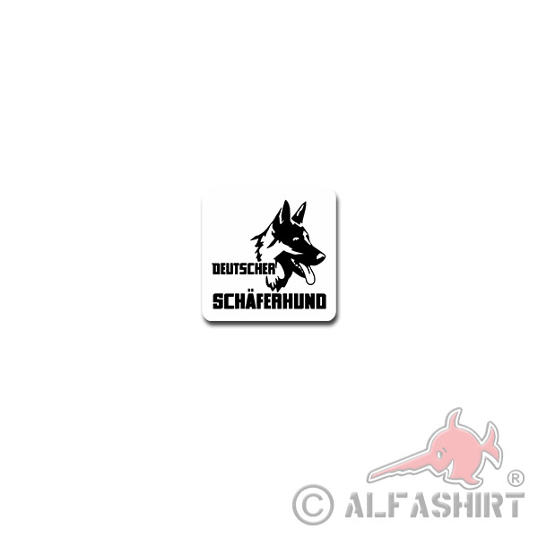 Deutscher Schäferhund Aufkleber Heimatschutz Polizeihund 7x7cm#A3935