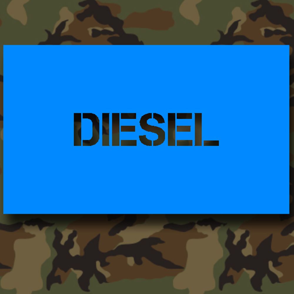 Lackierschablonen Aufkleber DIESEL Kraftstoff US für Willys Jeep Dodge 7cm A457