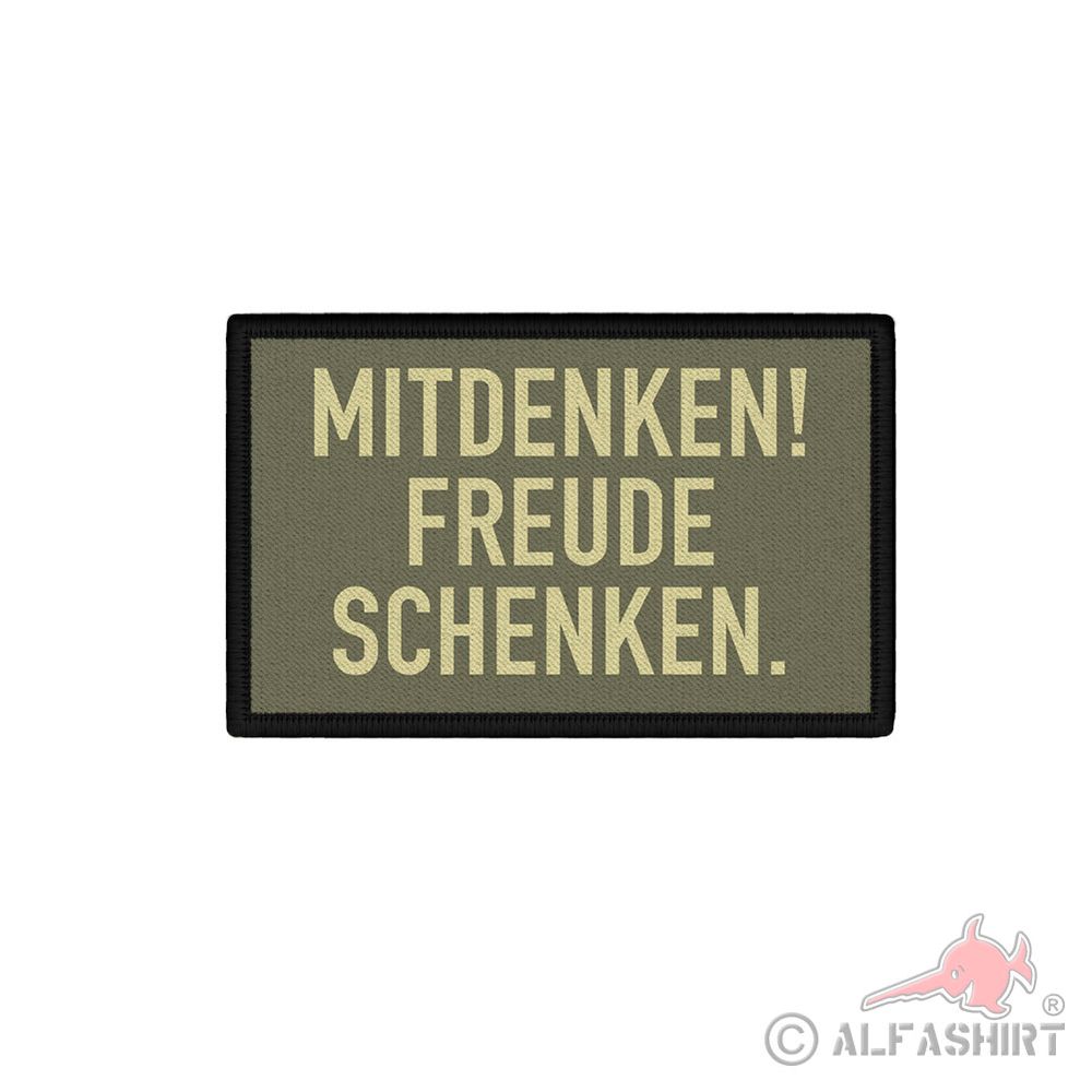 Patch 7.5x4.5cm Think for yourself! Give joy Soldier Instructor Gift #44170