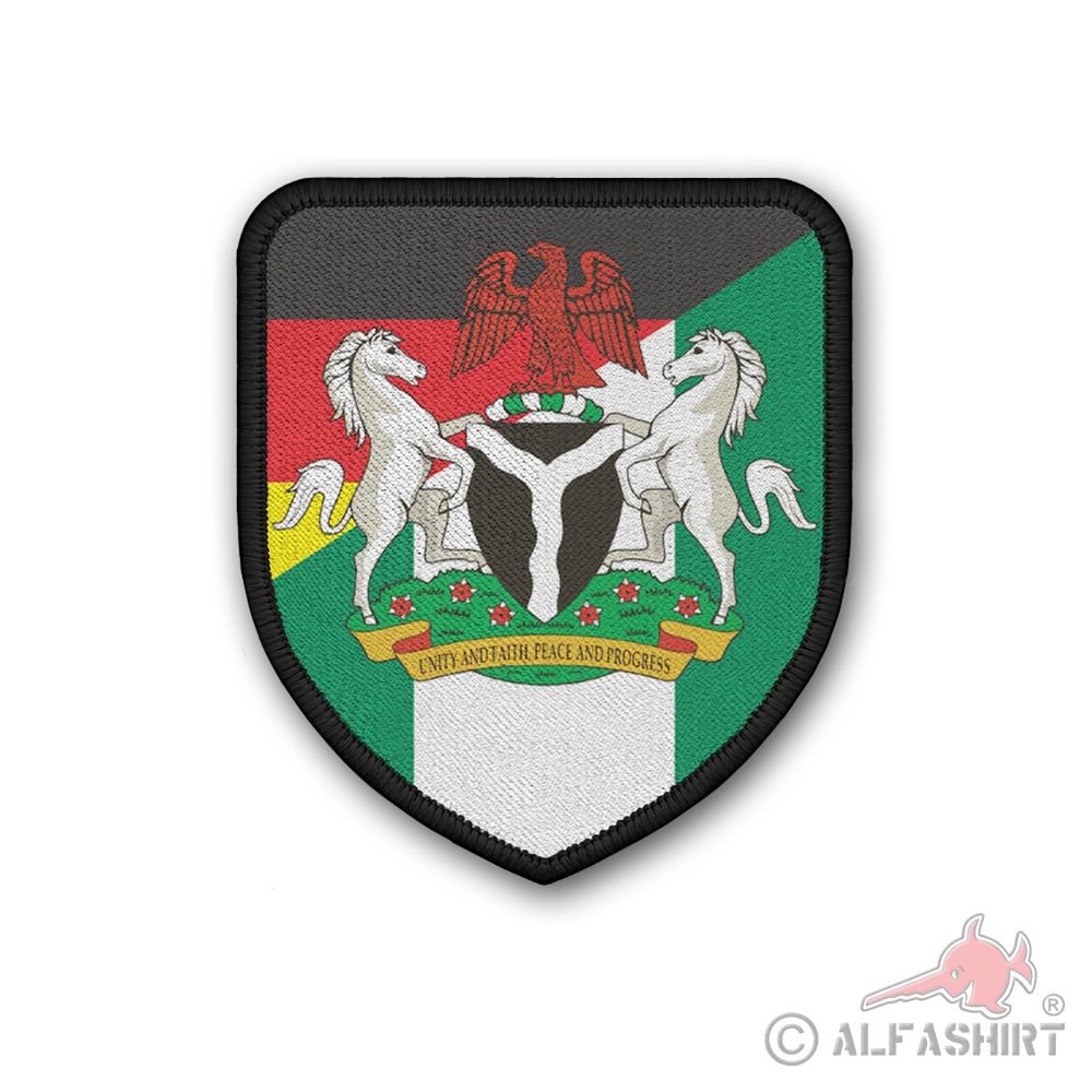 Country patch Nigeria Germany Abuja Buhari Naira English national coat of arms # 36940