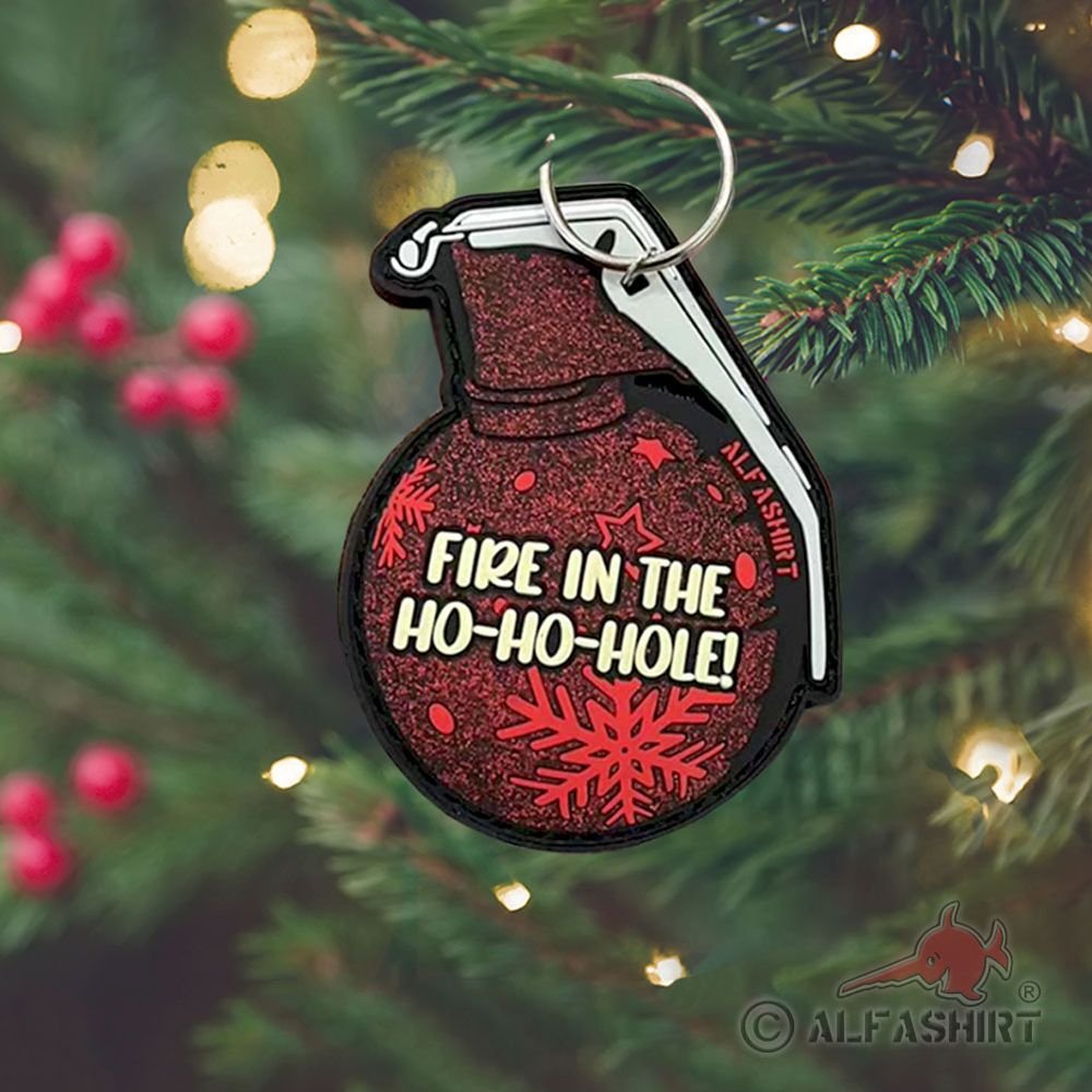 3D Rubber Patch Hand Grenade Grenade Christmas XMAS Tree Decoration #43195