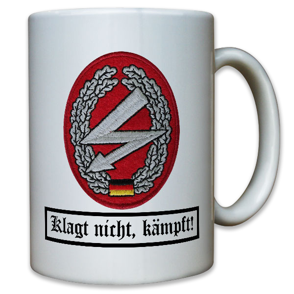 Barettabzeichen Fernmelder EloKa Elektronische Kampfführung FM BW - Tasse #10952