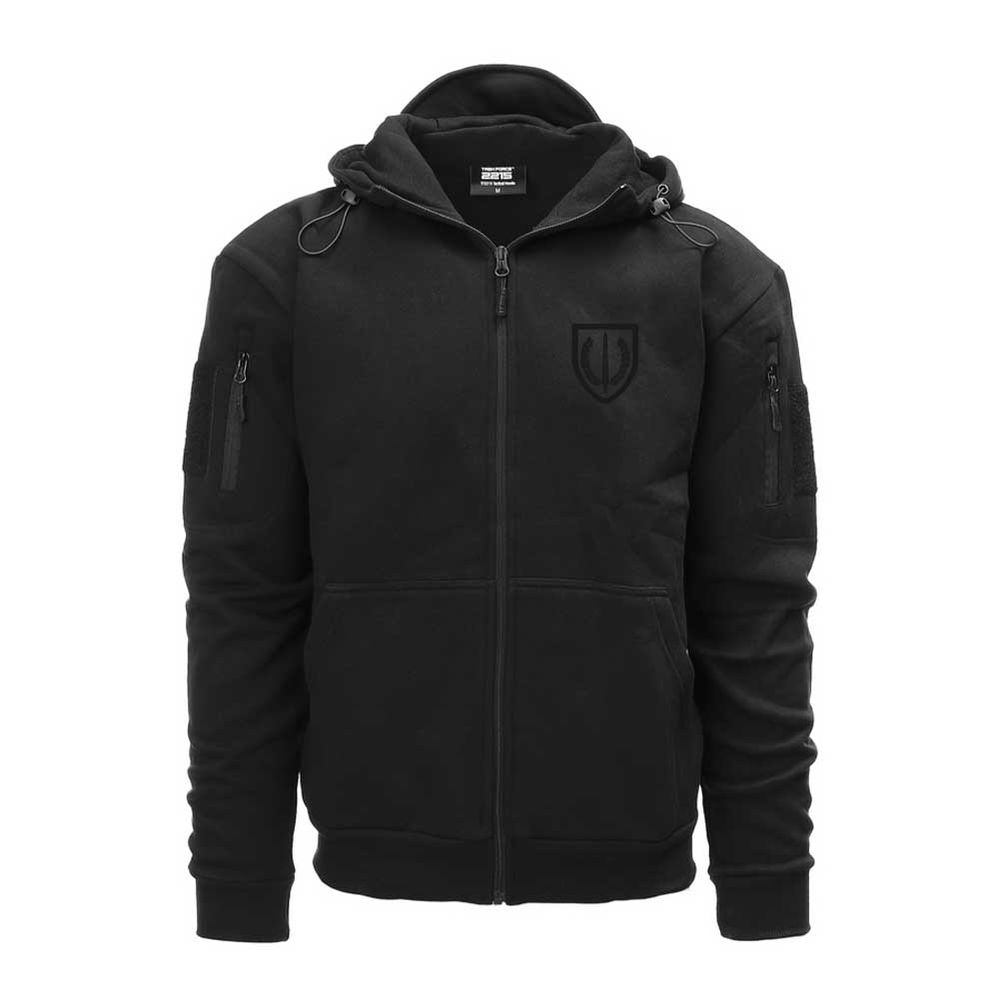 Tactical Hoodie Gestickt Zipper KSK Operator Kapuzenjacke Reißverschluss Patchflächen Ärmel atmungsaktiv robust #42628