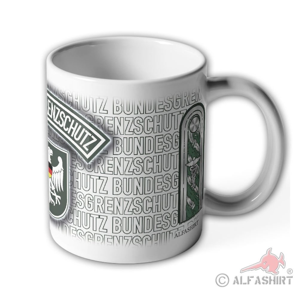 Tasse Regierungssekretär BGS Bundesgrenzschutz Wappen Abzeichen Andenken  #23729
