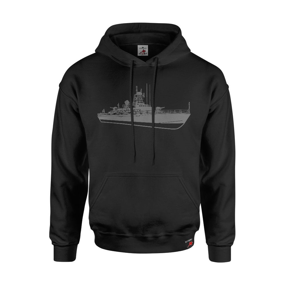 Hoodie Boot DDR NVA Volksmarine Silhouette Dunkel Tarn #47949