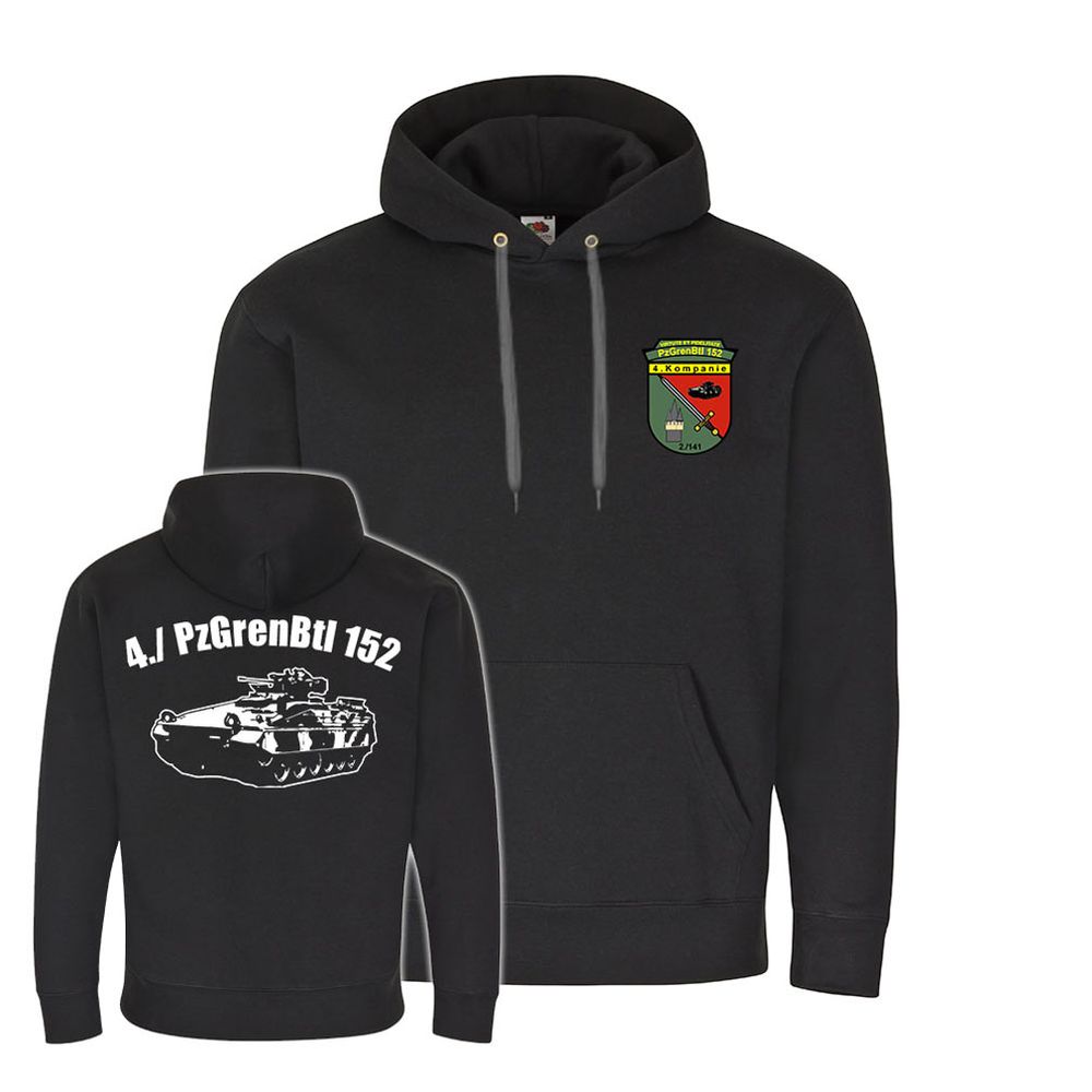 Hoodie 4 PzGrenBtl 152 Panzergrenadier-Bataillon Kompanie Bundeswehr #23647