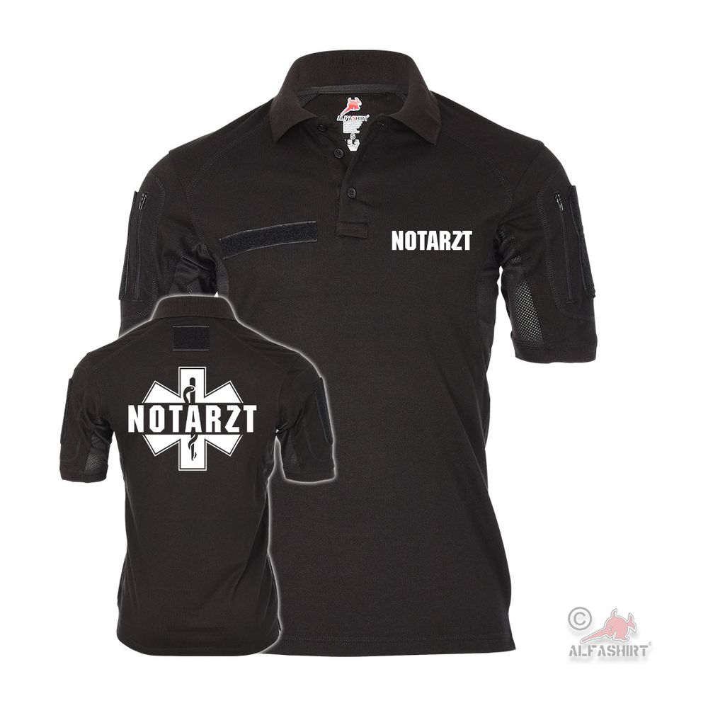 Tactical Polo NOTARZT Rettungsdienst Sani Sanitäter Arzt Doktor Shirt#38726