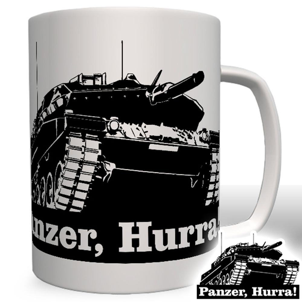 Panzer, Hurra! Panzerfahrzeug Panzerkampfwagen Leopard Tasse Becher Kaffee #5417