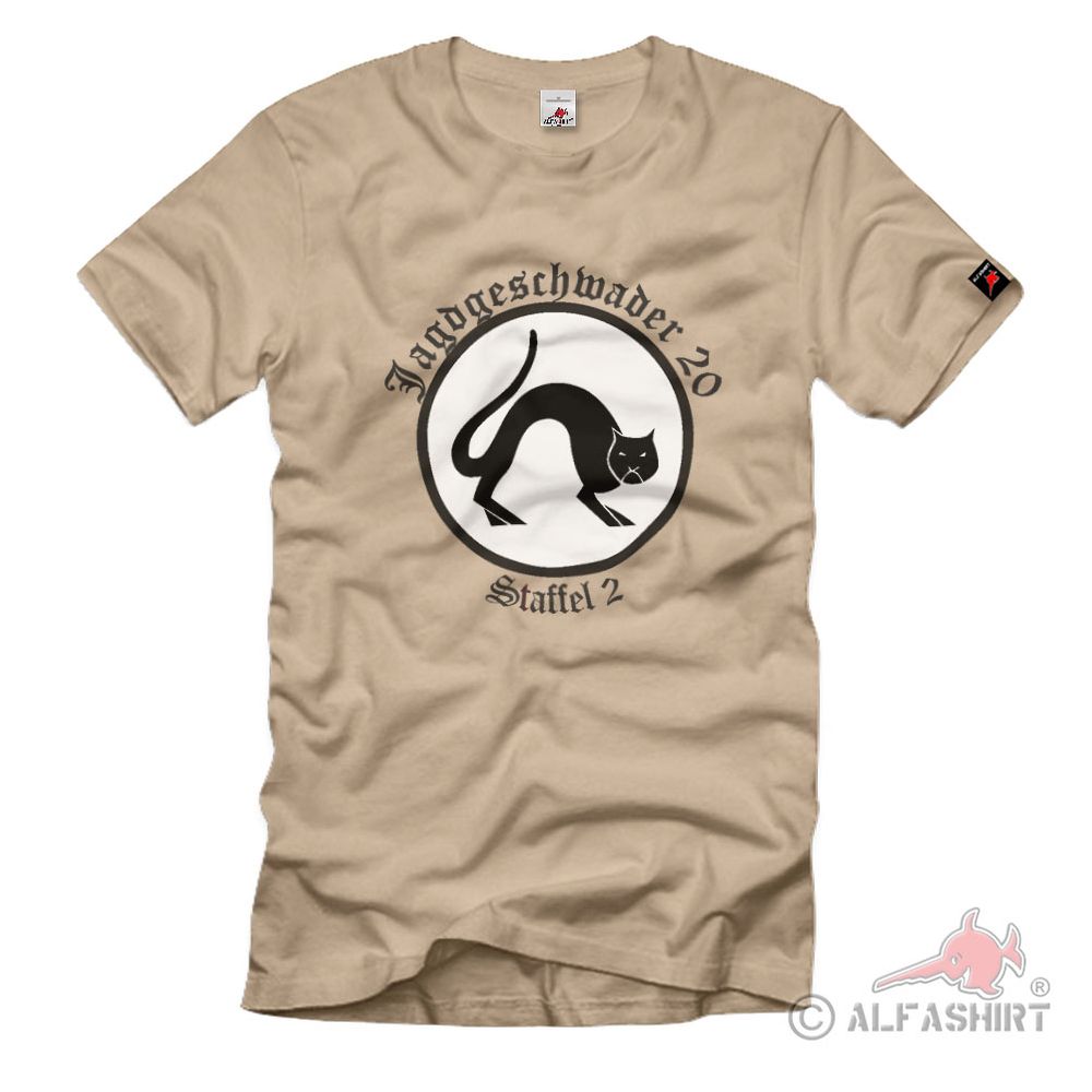 2./JG20 2.Staffel Jagdgeschwader Luftwaffe WK2 WW Wappen Emblem - T Shirt #1704