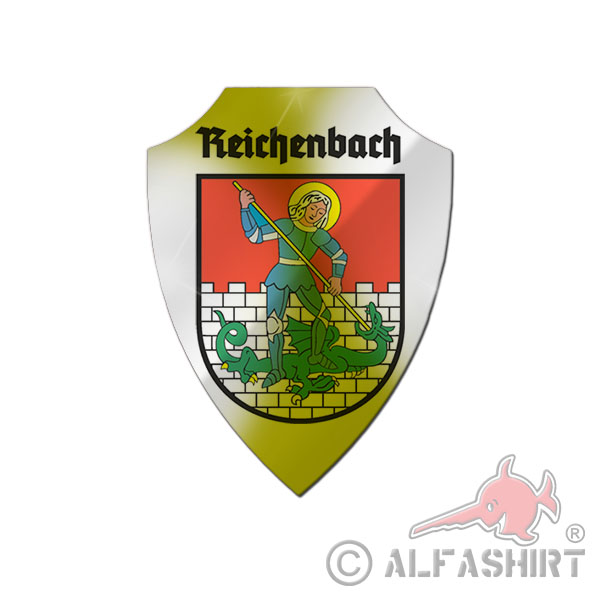 Aluschild Reichenbach Dzierżoniów Eulengebrige Polen Schlesien Wappen #25654