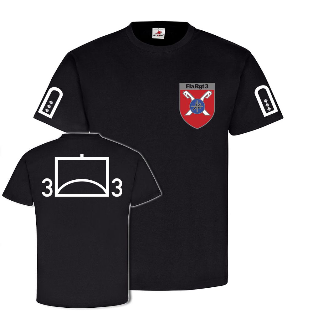 3 FlaRgt 3 Hauptmann Flugabwehrregiment 3 Bundeswehr Abzeichen T Shirt #21470
