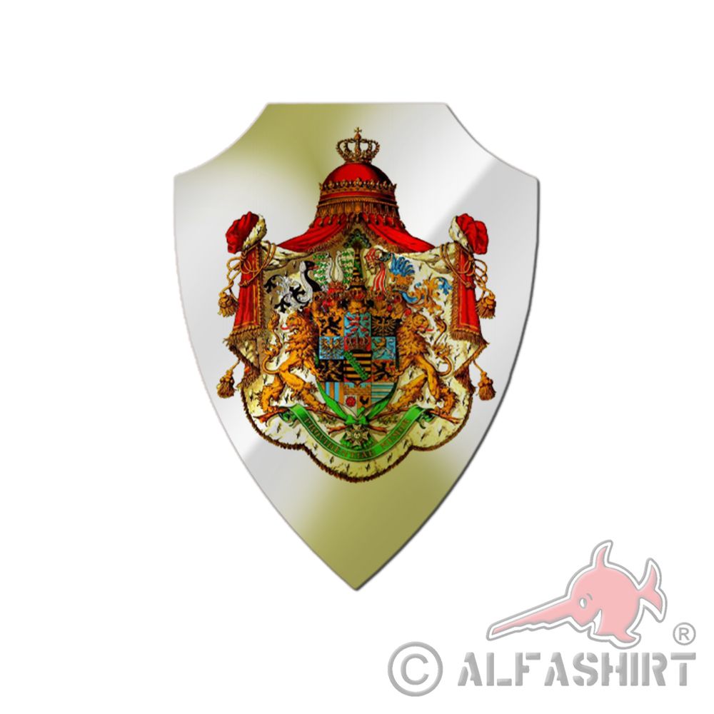 Aluschild Königreich Sachsen  Kurfürstentum Wappen  Dekoration Heimat #41005