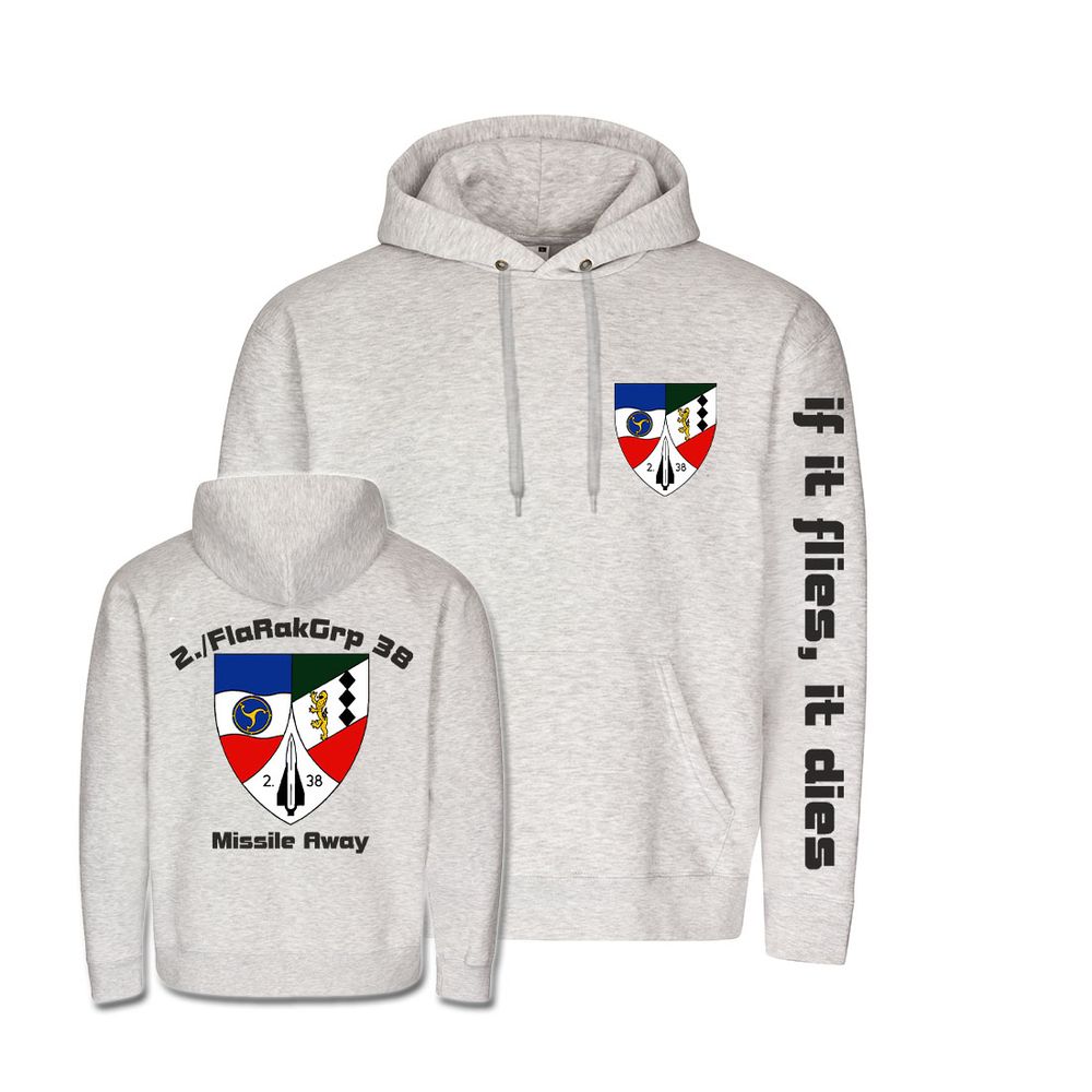 Hoodie 2 FlaRakGrp 38 Flight Missile Group Burbach Air Force Sweater # 35471