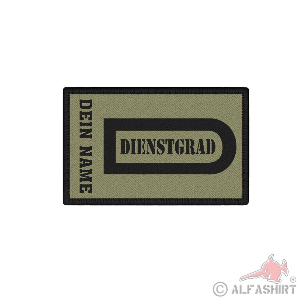 BW Dienstgrad Patch Oliv Bundeswehr ISAF Militär Aufnäher 7,5 x 4,5 #39087