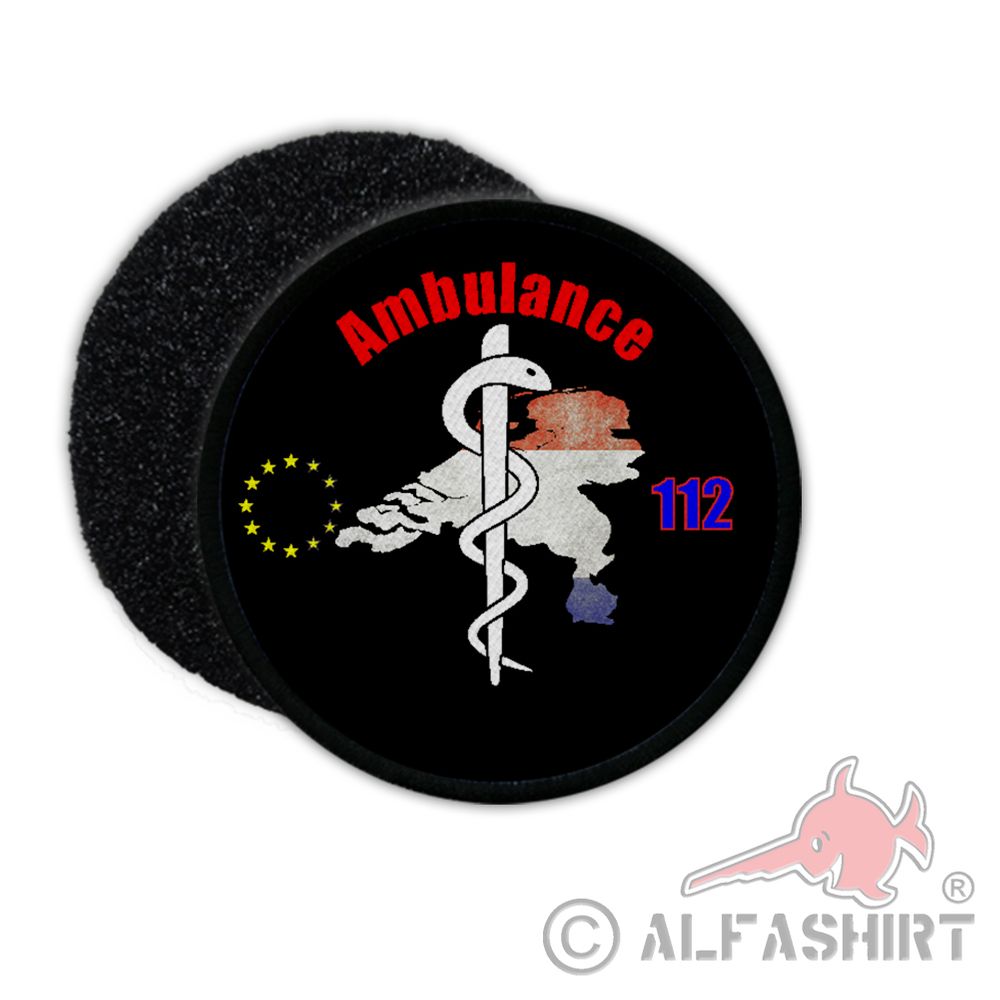 Ambulance 112 Netherlands Reddingsdienst Notaris Redding Hulp Patch # 34052