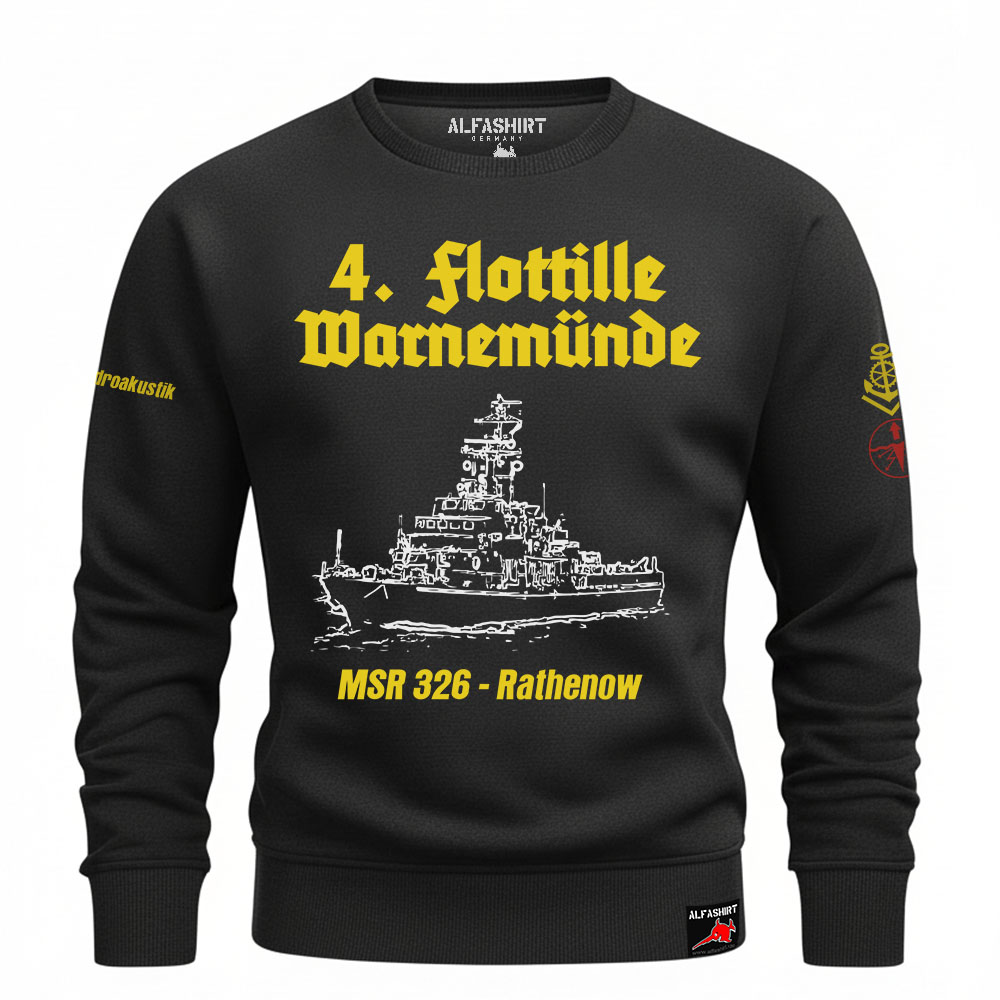 Pullover navy 4 Flottille Warnemünde MSR 326 Rathenow Hydroakustik #44036