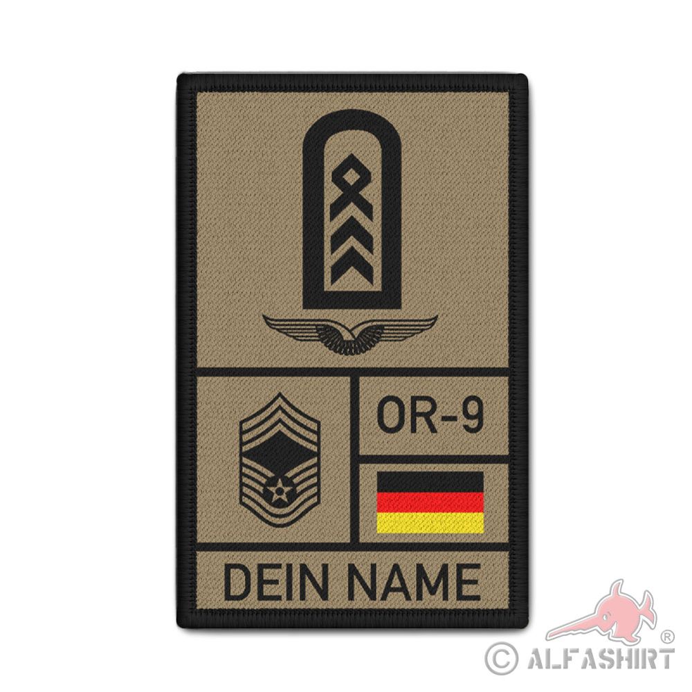 Rank Patch personalisiert sand Luftwaffe Oberstabsfeldwebel OStFw OSF #43484