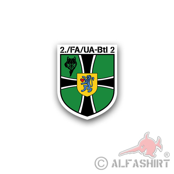 2 FA-UA Btl 2 Bückeburg Sticker Sticker Feldwebelanwärter 7x6cm # A3974