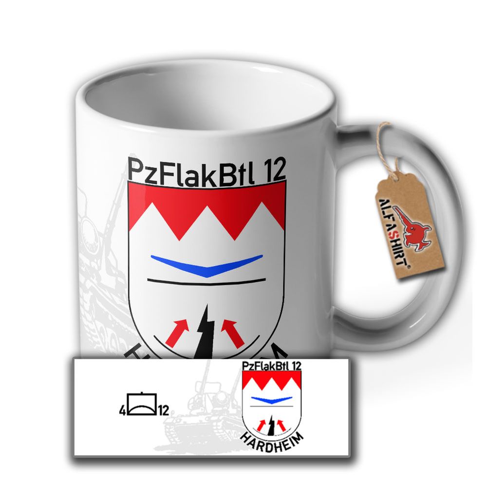Tasse 4 Kompanie PzFlakBtl Panzerflugabwehrkanonenbataillon 12 Hardheim  #47328