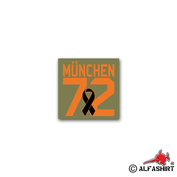 Aufkleber/Sticker München 72 Gedenken an die Opfer Massaker Geisel 7x7cm A2162