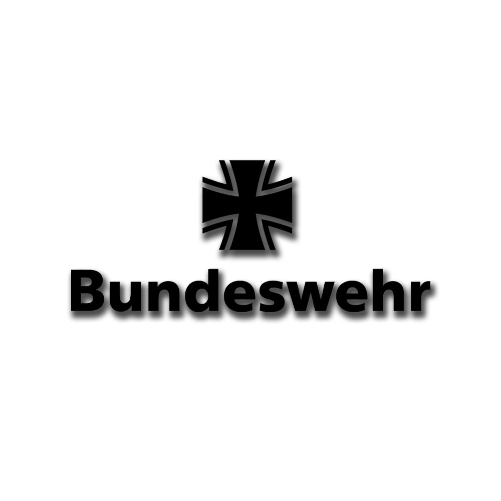 Aufkleber Bundeswehr Logo Schriftzug BW Kreuz Wir Dienen Deutschland Militär Soldat 60x25cm #A7376