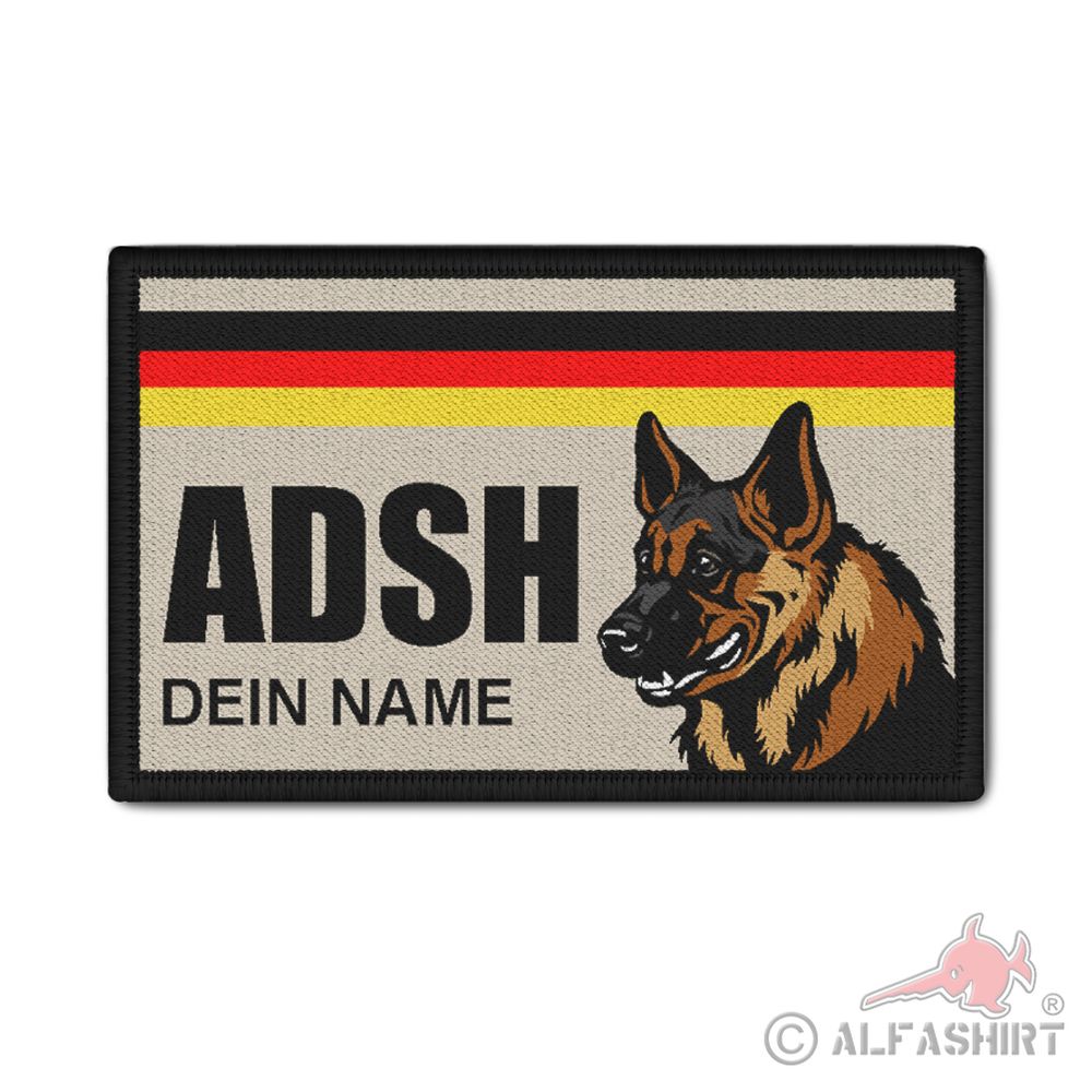 Patch Alt Deutscher Schäferhund Name K9 ADSH Deutscher Hund Rasse #40193