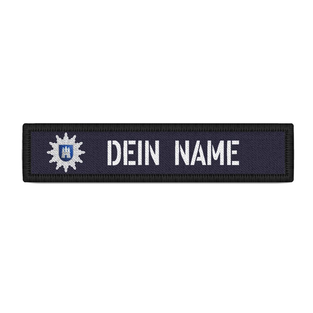 Patch Namens-Schild Polizei Hamburg  Streifen personalisiert Uniform #36320