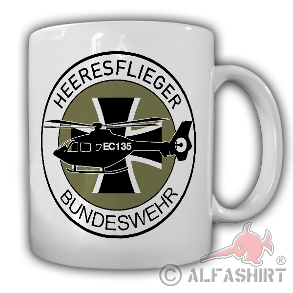 Heeresflieger BW EC665 Tiger BW Bückeburg Fritzlar Wappen Heli - Tasse #18109