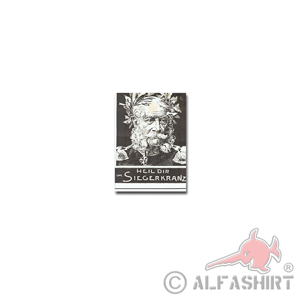 Hail Sticker Sticker Victory Wreath Prussian folk anthem 5x7cm # A3908