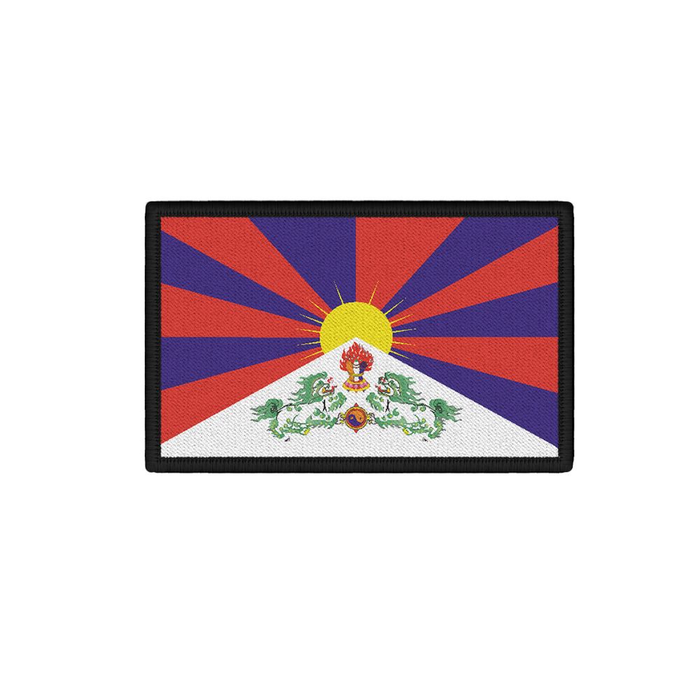 Patch Tibet Fahne Flagge Abzeichen Freiheit Dalai Lama Himalaya7,5x4,5cm #33854
