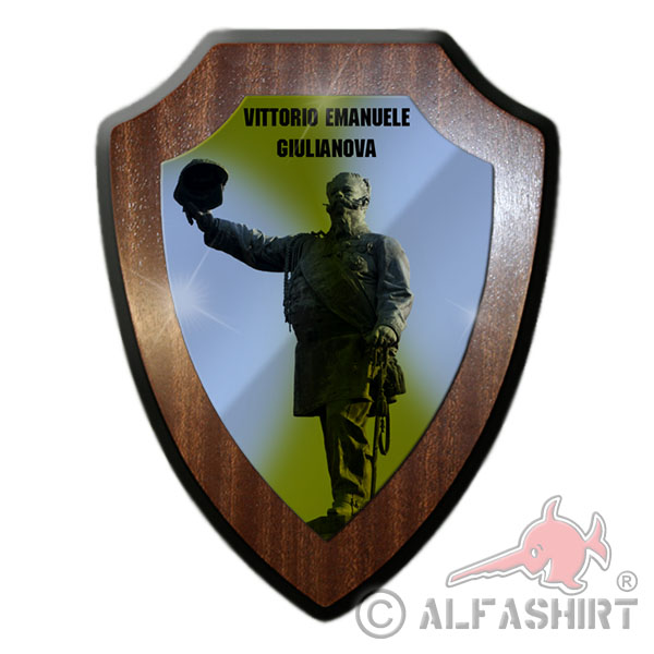 Vittorio Emanuele Giulianova Staue Denkmal Italien Wappen Wappenschild #17906