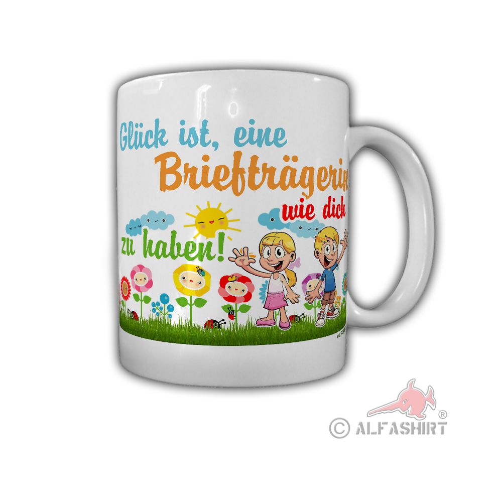 Glück ist eine Briefträgerin wie dich zu haben Post Geschenk Kaffee #27340