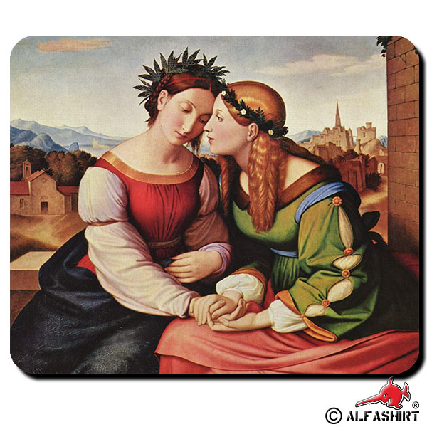 Germania Italia 1828 Painting Friedrich Overbeck Italy Munich Mouse Pad # 16188