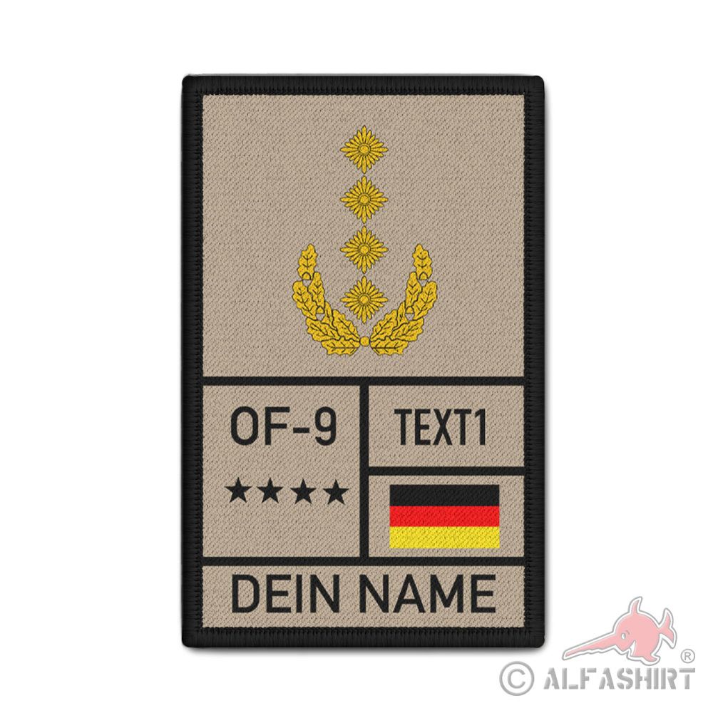 Rank Patch personalized officer rank rank General Gen #42963