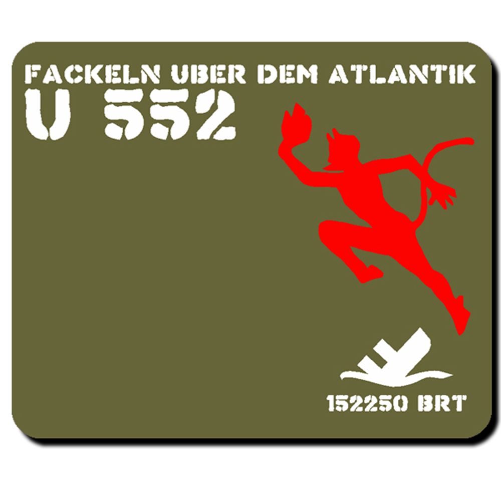 U Boot U552 Fackeln Atlantik Wk Marine Brutto Register Tonnen - Mauspad PC #16597