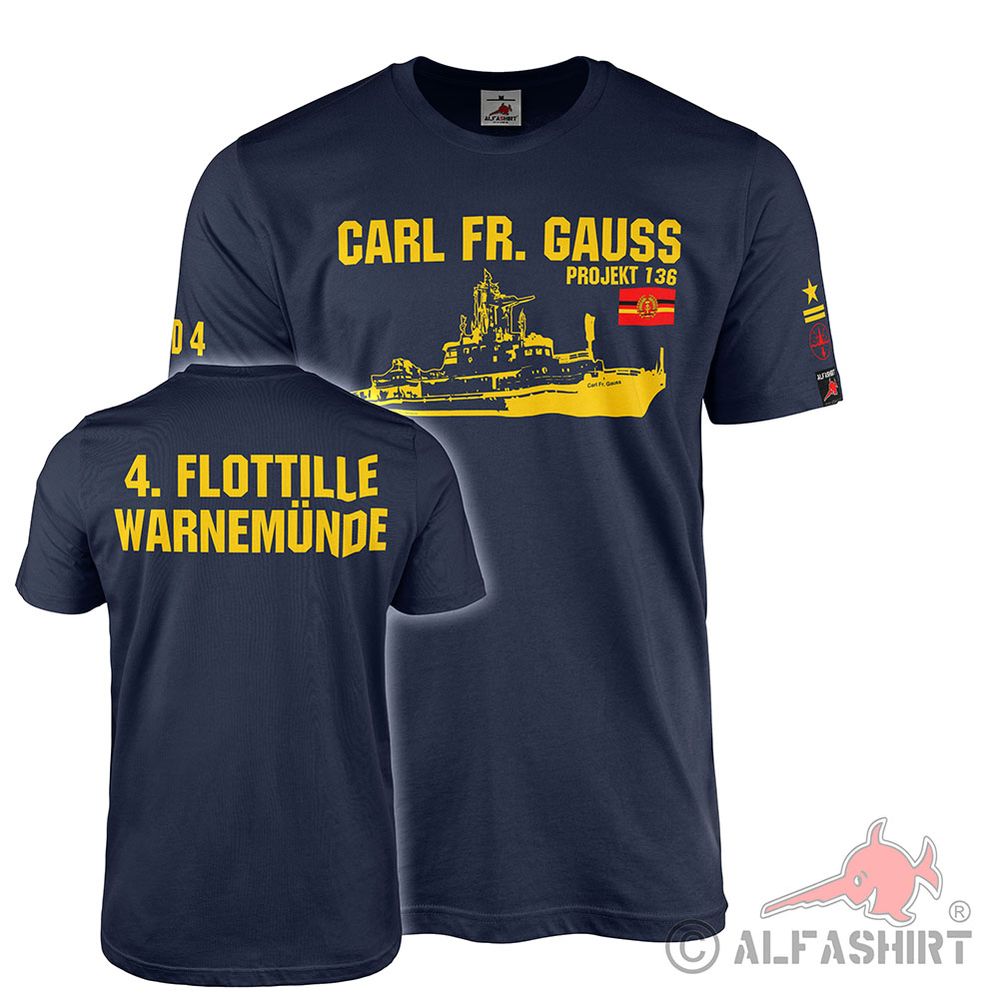 T-Shirt Carl Fr. Gauss Survey Ship Maritime Hydrographic Service #44074