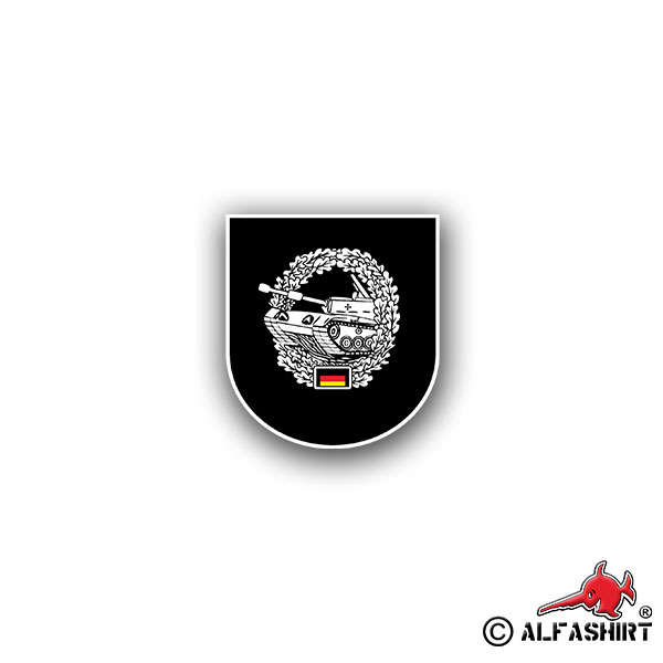 Sticker PzBtl 613 Tank Battalion Army Hamburg Leo BW 6x7cm A1587