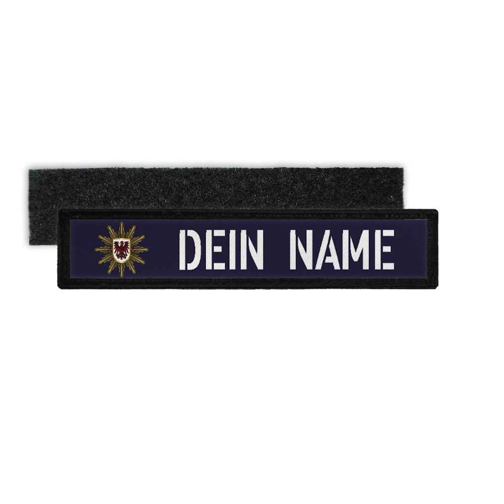 Patch Namens-Schild Polizei Brandenburg  Streifen personalisiert #36245