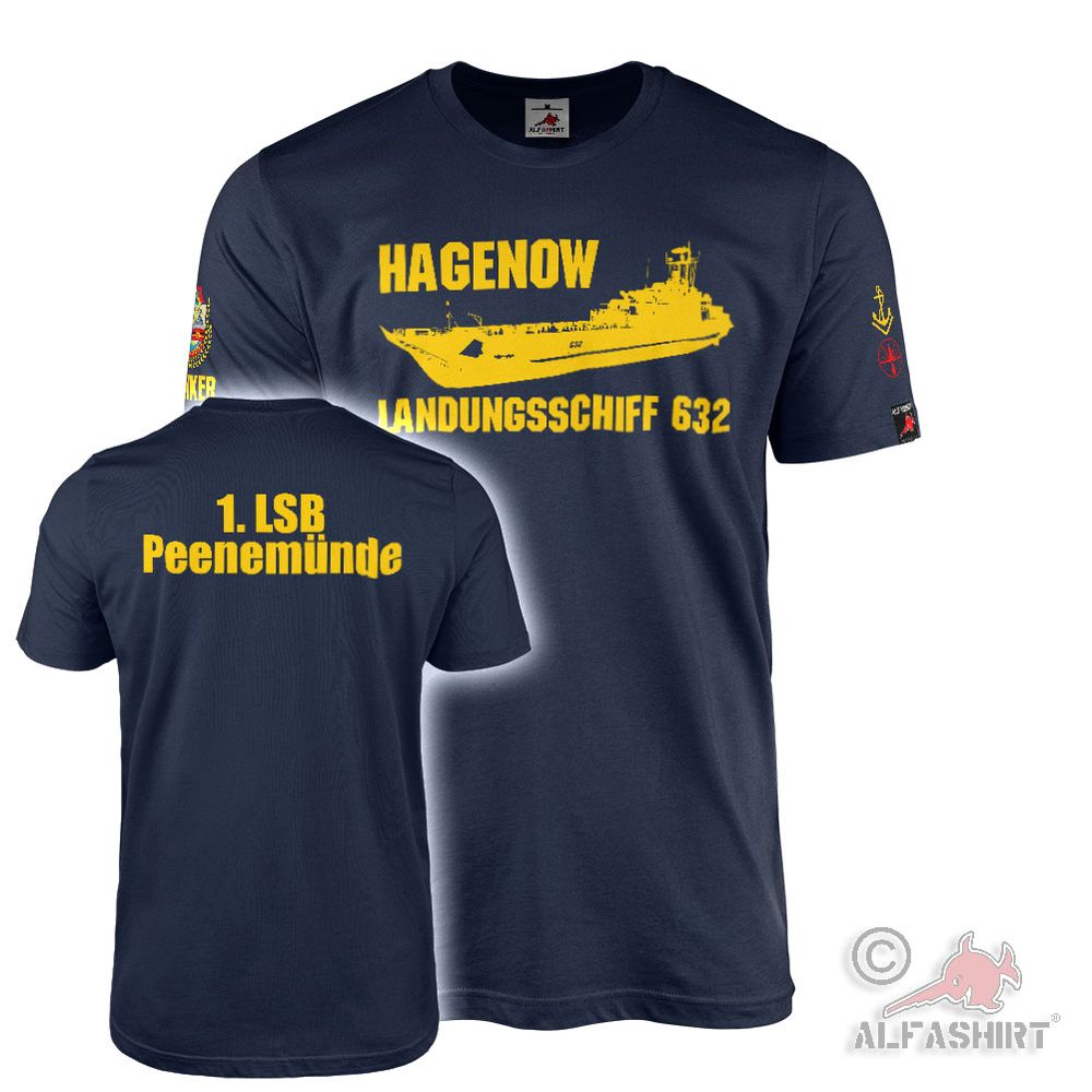 T-Shirt Hagenow NVA Obermaat Funkmess Landing Ship 632 1 LSB #45368