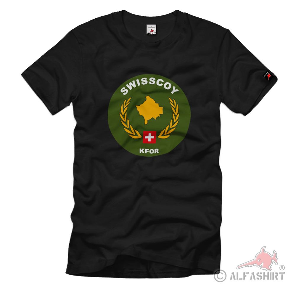 Kosovo Albania Military Kfor War Deployment Switzerland Swisscoy Army T Shirt # 1917