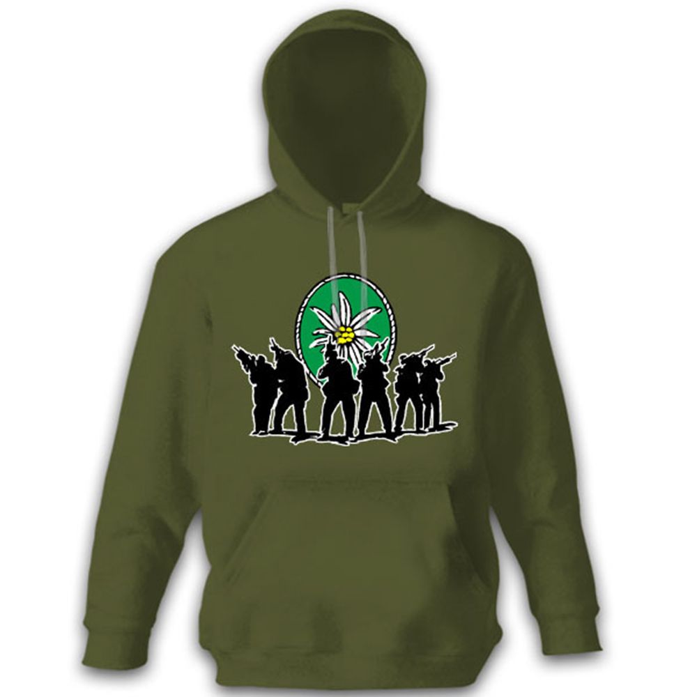 Gebirgsjäger GebJgBtl Bataillon Berge Alpen Edelweiss - Kapuzenpullover #9194
