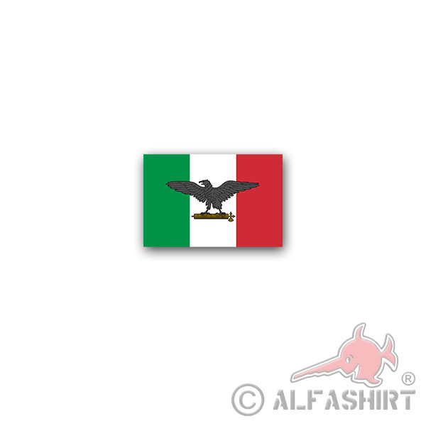 Aufkleber/Sticker Republicca Sociale Italiana Sozialrepublik Italia 11x7cm A3104