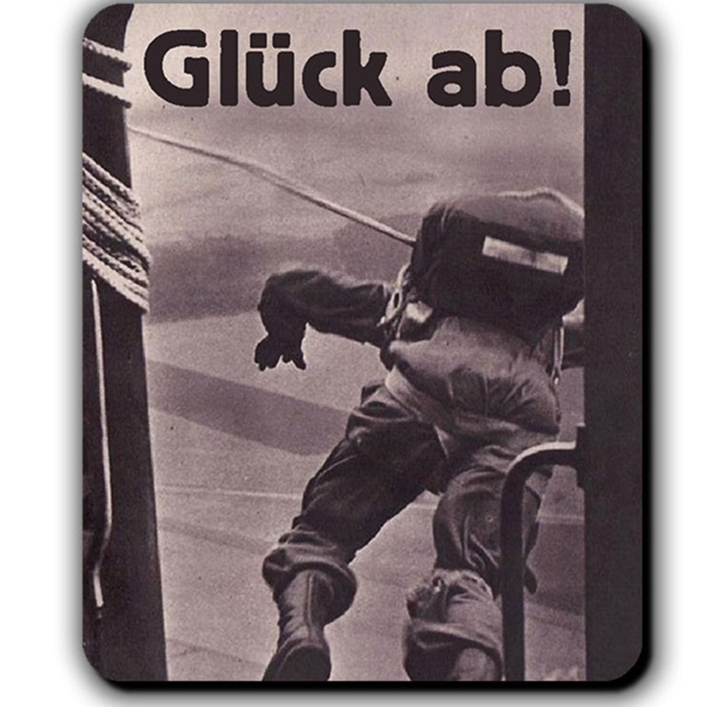 Fallschirmjäger Glück ab! Ju52 Grüne Teufel Bundeswehr Luftwaffe  Mauspad #13794