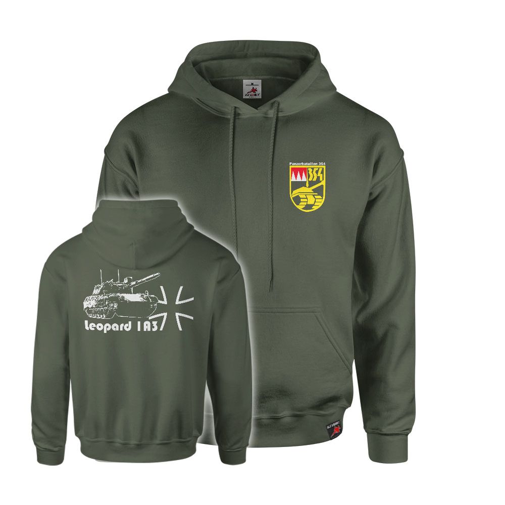 Hoodie, hooded sweatshirt, Panzer Battalion PzBtl 354 Hammelburg BW Cross #47151