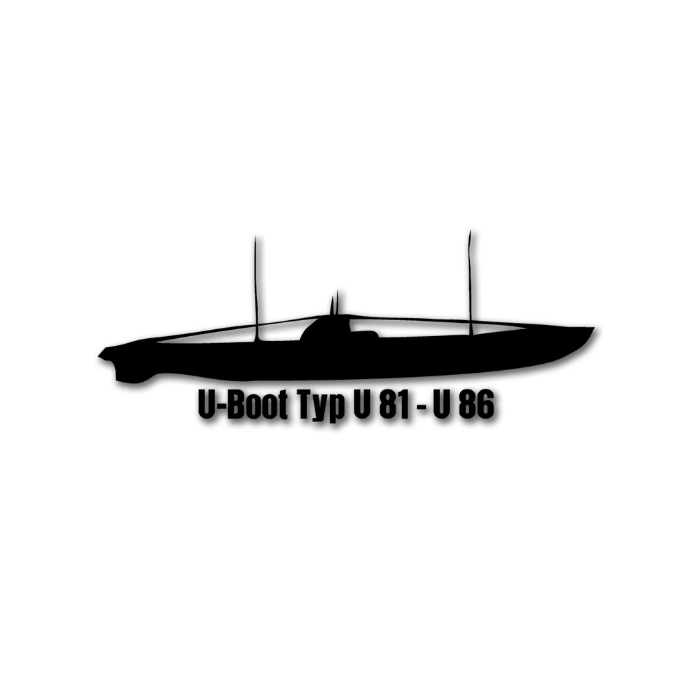 Wandtattoo U-Boot Typ U 81 - U86 4 U-boot-Flottille Emden Borkum #A6187