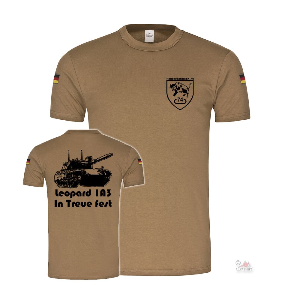 Tropical Shirt PzBtl 74 Leopard 1 Bundeswehr Altenwalde Panzer T-Shirt # 41245