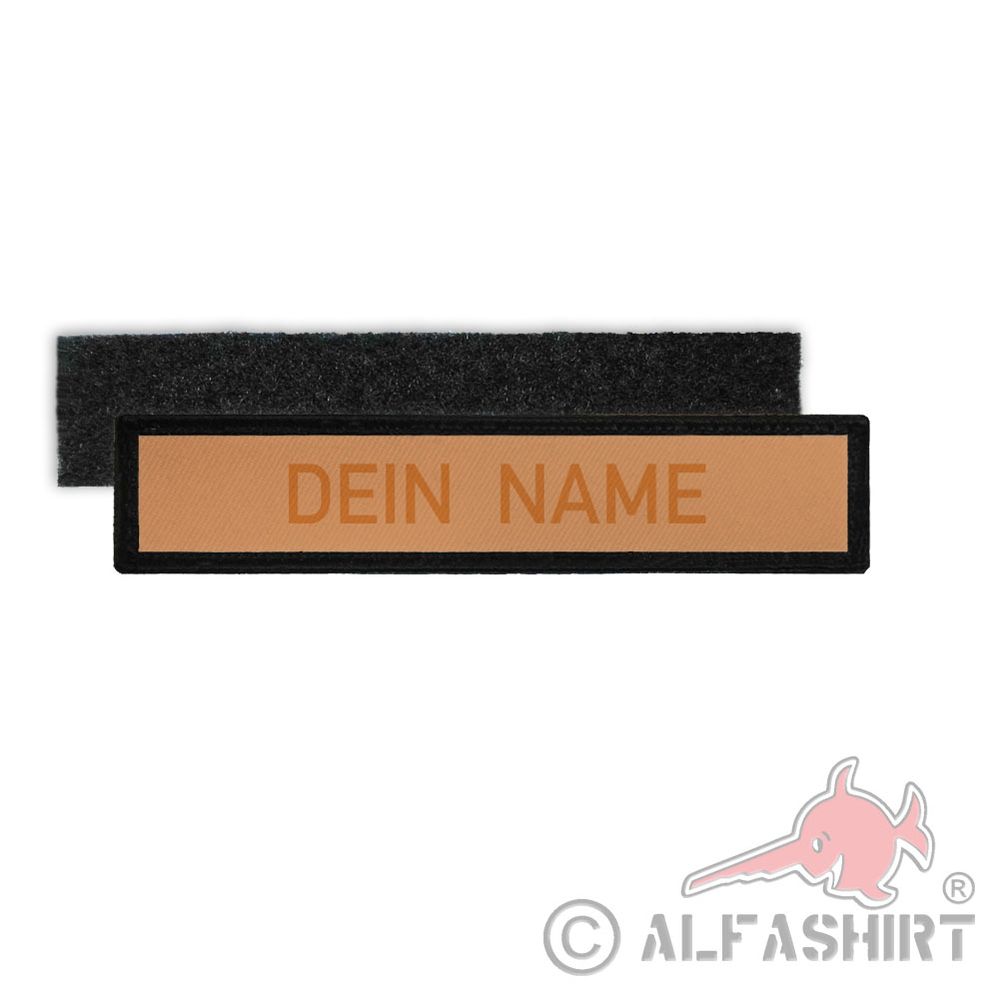 Namensschild Patch coyote-braun Name Uniform individuell Bundeswehr #31409