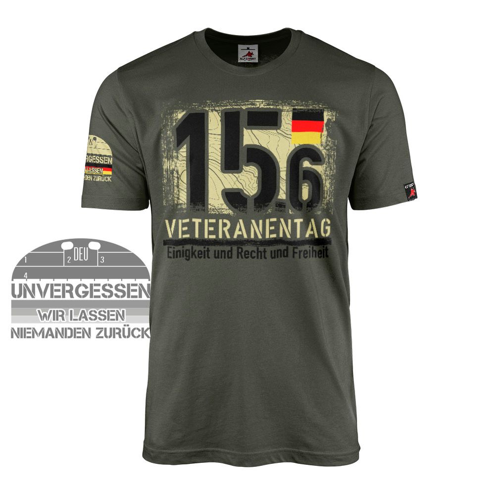 UNVERGESEN 15.6 Veterans Day Bundeswehr Germany Respect - T Shirt #45287